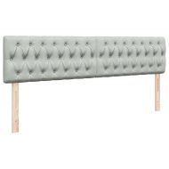 Османска легло с матраци и LED, светлосиво, 200x200 см, кадифе