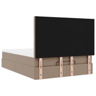 Османска легло с матрак&LED капучино 140x200 см изкуствена кожа