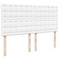 Османска легло с матрак&LED, бяло, 180x200 см, изкуствена кожа