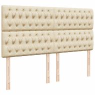 Османска легло с матрак и LED, кремаво, 200x200 см, плат