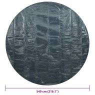 Плаващо соларно покривало за басейн, PE, 549 см, черно и синьо