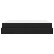 Рамка за легло с матрак Черно 180 x 200 cm Изкуствена кожа