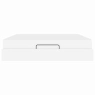 Рамка за легло с матрак Чисто бяло 180 x 200 cm Изкуствена кожа