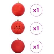 Комплект Коледни топки XXL 3 pcs Червено Пластмаса