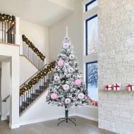 Комплект коледни топки 3 pcs Розово Пластмаса