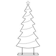 Метално коледно дърво с поставка Черно 180 cm Стомана