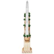 Коледен свещник с 10 LED свещи Кафяво 47 x 5 x 29 см