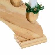 Коледен свещник с 10 LED свещи Кафяво 47 x 5 x 29 см