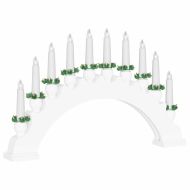 Коледен свещник с 10 LED свещи 3 pcs Бяло 47 x 5 x 29 см