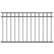 Ограден панел от стомана 1,7x0,8 м, черен