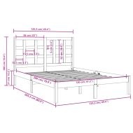 Рамка за легло, дърво масив, 120х200 см