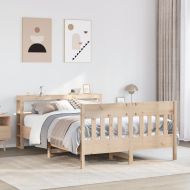 Рамка за легло без матрак, 140x190 см, масивна чамова дървесина