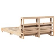 Рамка за легло без матрак, 140x190 см, масивна чамова дървесина