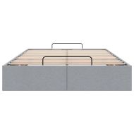 Османска рамка за легло без матрак, светлосива, 120x190см, плат