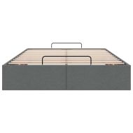 Османска рамка за легло без матрак, тъмносив, 120x190 см, плат