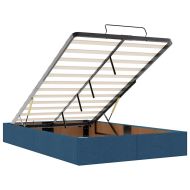 Османска рамка за легло без матрак, cиня, 120x190 см, плат