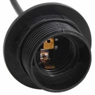 Висяща лампа с 6 фасунга E27 черен метал