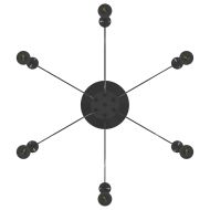 Висяща лампа с 6 фасунга E27 черен метал