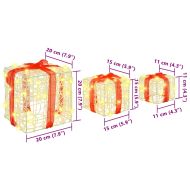 Кутия за подарък 3 pcs Топло бяло 20 x 20 x 20 см Акрил