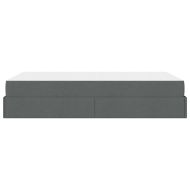 Рамка за легло с матрак Тъмносив 120 x 190 cm текстил