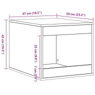 Заграждение за котешка тоалетна 47x59x42 см инженерно дърво
