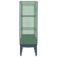 Повдигнато легло с оранжерия калъф, ратанов вид, 120x40x140 см