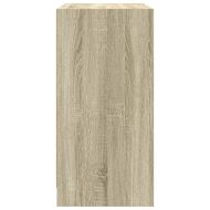 Страничен шкаф със стъклени врати, дъб сонома, 68x37x75,5 cm