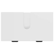 Комплект мебели за баня Лъскаво бяло Инженерно дърво, Метал