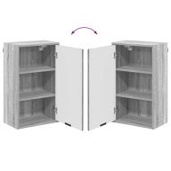 Комплект мебели за баня Сив Сонома Инженерно дърво, Метал