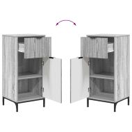 Комплект мебели за баня Сив Сонома Инженерно дърво, Метал