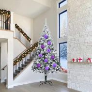 Комплект коледни топки 4 pcs Лилав Пластмаса