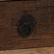 Маса за кафе с 3 чекмеджета, мангово дърво масив, 90x50x35 cм