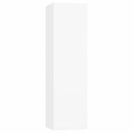 Комплект ТВ шкафове от 7 части, бял, инженерно дърво