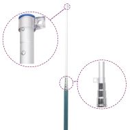 Флаг на Полша и стълб 5,55 м алуминий