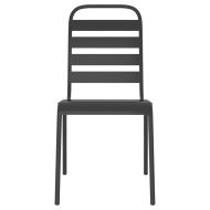 Градински трапезен комплект от 9 части, антрацит, стомана