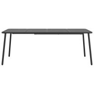 Градински трапезен комплект от 9 части, антрацит, стомана