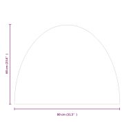 Стъклена плоча за камина полукръгла 800x600 мм