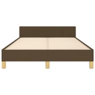 Рамка за легло без матрак, тъмнокафява, 120x190 см, плат