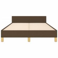 Рамка за легло без матрак, тъмнокафява, 120x190 см, плат