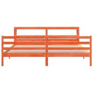 Рамка за легло без матрак, восъчнокафяв, 180x200 см, бор масив