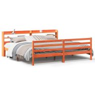 Рамка за легло без матрак, восъчнокафяв, 180x200 см, бор масив