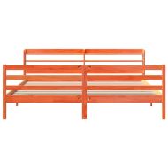 Рамка за легло без матрак, восъчнокафяв, 180x200 см, бор масив