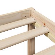 Легло с етажерка за книги, без матрак, 150x200 см, бор масив