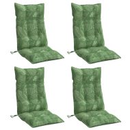 Възглавници за столове с облегалка 4 бр на листа Оксфорд плат