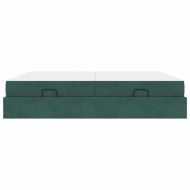 Рамка за легло Тъмнозелено 200 x 200 cm Кадифе