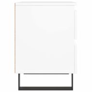 Нощни шкафчета, 2 бр, бели, 40x35x50 см, инженерно дърво