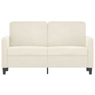 2-местен диван, кремав, 120 см, кадифе