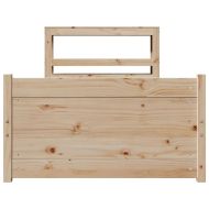 Рамка за легло с табла, 100x200 см, борово дърво масив