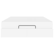 Рамка за легло с матрак Чисто бяло 140 x 190 cm Изкуствена кожа