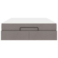 Рамка за легло с матрак Таупе 140 x 190 cm текстил